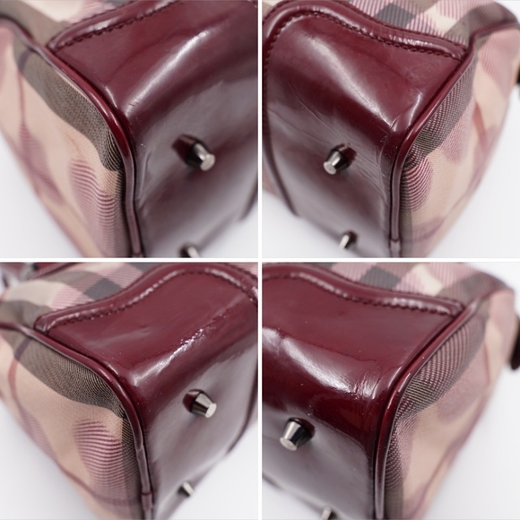 CA01 💚 Burberry Nova Check Heart Small Chester Bowling Bag - Picture 9 of 14